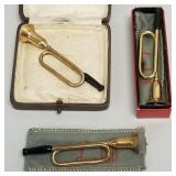 3 Dunhill novelty bugle cigarette holders-