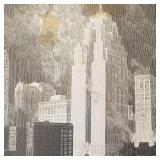 Unframed black & white etching- New York City-