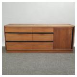 Mid-century modern walnut credenza w/