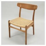 Hans Wegner CH23 oak side chair with woven