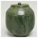 Warren MacKenzie stamped bean pot with lid-