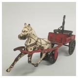 Carpenter 19th century cast iron horse drawn cart
