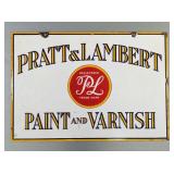 vintage Pratt & Lambert double sided enamel sign -