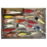 20 fishing lures incl Pflueger Palomine, etc.