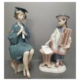 2 Lladro figures: #5199 Girl Graduate, #6177