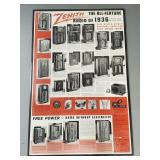 Vintage 1936 paper Zenith Radio advertisement