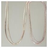 2 N.O.S. sterling necklaces- 41g total; 54"L &