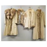 4 fur trimmed ladies coats etc incl Marilyn
