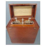 Antique Western cautery battery in a wooden box-