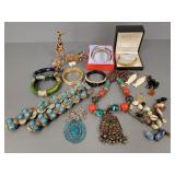 Gp ethnic style jewelry incl bracelets, belt,