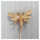 14k gold bug motif stick pin 1.8g