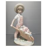 Lladro figure #1283 Little Gardener w/ box- 9 1/2"