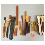 12 vintage cigarette holders incl amber, sterling