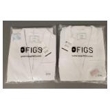 2 new Figs Bellevue long slim lab coats sz L & XL