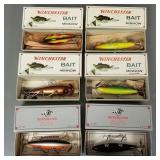 6 limited edition Winchester fishing lures w/