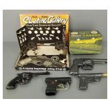 Group vintage toy guns incl rubber band shooting