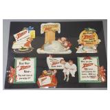7 vintage Zenith Radio die-cut advertisements-
