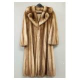 Stone Martin? full length fur coat 21" chest 46"L