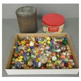 Gp asst glass marbles- vintage etc