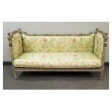 Carved & upholstered French Louis XVI style