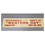 Vintage St. Paul Minn. "Western Day" advertisement