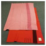 2 Hudson Bay, etc. wool point blankets- 69" x