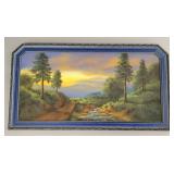 Vintage framed signed Walton (?) pastel painting