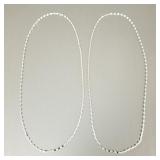 2 bright cut sterling silver necklaces- 38g total;