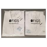 2 new Figs Bellevue long slim lab coats sz S & M