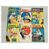6 Magic Comics comic books: #74 (Sep 1945);