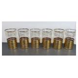 (6) GOLD TRIM GLASSES