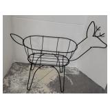 METAL WIRE REINDEER PLANT STAND