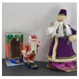 (2) VINTAGE CHRISTMAS SANTA FIGURINES