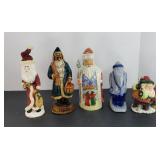 (5) SANTA CLAUS FIGURINES