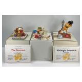 (3) DANBURY MINT GARFIELD FIGURINES