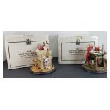 (2) RHODES STUDIO ROCKWELL SANTA COLLECTION