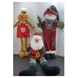 SNOWMAN, GINGERBREAD MAN & SANTA CLAUS