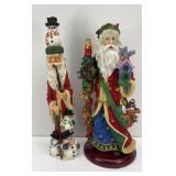 (2) SANTA FIGURINES