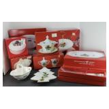 LARGE SET OF MIKASA & OTHER XMAS SERVING