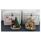 (2) RHODES STUDIOS ROCKWELL FIGURINE