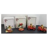 (4) PUG ORNAMENTS: (2) 2012, 2006, 2008