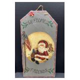 SLATE SANTA WELCOME SIGN