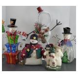 METAL SNOWMAN CHRISTMAS DECOR