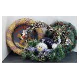 FESTIVE SHIMMERING SNOWMAN WREATH & OTHER