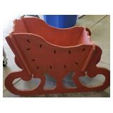 LARGE WOODEN CHRISTMAS SLEIGH