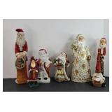 (6) CHRISTMAS SANTA CLAUS FIGURINES