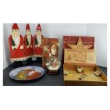 SANTA SNOW GLOBE, BOX, DECOR & MORE