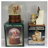 (2) MUSIC BOXES: GLOBE & ORGAN