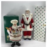 (2) VINTAGE SANTA CLAUS FIGURINES: COOKING & OTHER