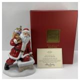 LENOX UP ON THE ROOFTOP SANTA FIGURINE